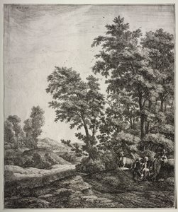 Zes Grote Rechtopstaande Landschappen met Scènes uit Ovidius