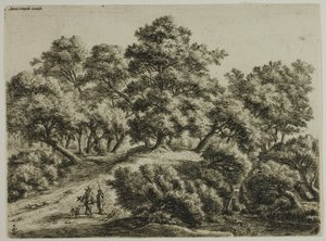 De valkenier en de jager door Anthonie Waterloo