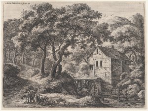 De Molen in het Bos, 17e eeuw door Anthonie Waterloo