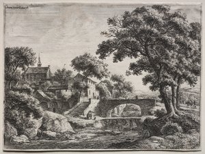 Twaalf Landschappen (H.95-106): De Twee Bruggen door Anthonie Waterloo
