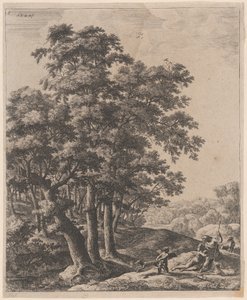 Venus en Adonis, 17e eeuw door Anthonie Waterloo