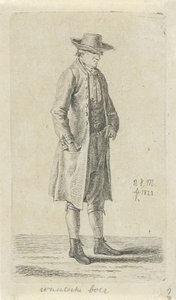 Man met hand in zijn jaszak door Anthonie Willem Hendrik Nolthenius de Man