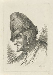 Man met hoge muts door Anthonie Willem Hendrik Nolthenius de Man