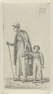 Moeder met kind aan de arm door Anthonie Willem Hendrik Nolthenius de Man