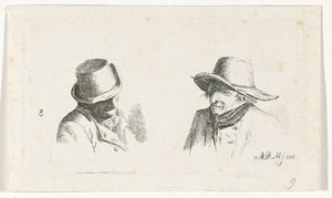 Twee mannen met hoeden