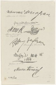 Verschillende facsimile