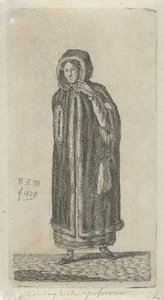 Vrouw met mantel door Anthonie Willem Hendrik Nolthenius de Man