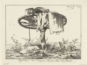 Wiel op een paal