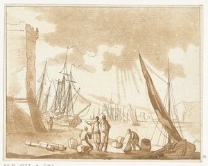 Havengezicht door Anthonie van den Bos