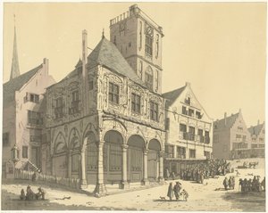 Het Oude Stadhuis van Amsterdam door Anthonie van den Bos
