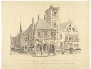 Het Oude Stadhuis van Amsterdam, 1641 door Anthonie van den Bos