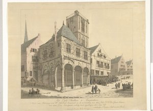 Het Oude Stadhuis van Amsterdam, 1641 door Anthonie van den Bos