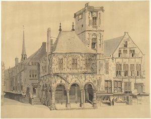 Het Oude Stadhuis van Amsterdam, 1641 door Anthonie van den Bos