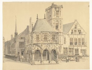 Het Oude Stadhuis van Amsterdam, 1641 door Anthonie van den Bos