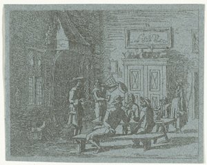 Interieur van een herberg door Anthonie van den Bos