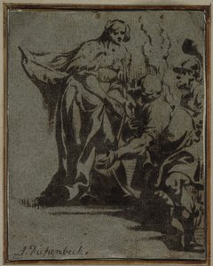 Een scène uit de klassieke mythologie door Anthonis Sallaert