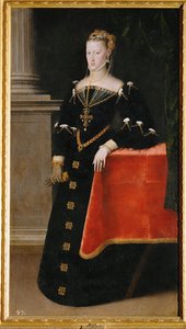 Keizerin Maria van Oostenrijk, dochter van keizer Karel V (schilderij op doek)