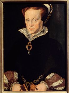 Portret van Mary Tudor (1516-1558), koningin van Engeland door after Anthonis Mor van Dashorst
