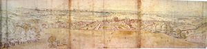 Greenwich Palace en Londen vanaf Greenwich Hill, c.1544