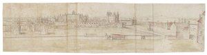 Hampton Court Palace vanuit het Noorden door Anthonis van den Wyngaerde