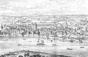 Londen van Temple Bar tot Charing Cross, 1543 1897 door Anthonis van den Wyngaerde