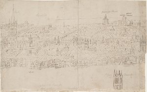 Panorama van Londen gezien vanaf Southwark: St Paul