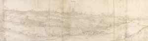 Panoramisch uitzicht op Segovia vanuit het oosten