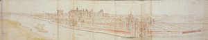 Uitzicht op Hampton Court Palace vanuit het zuiden, met de rivier op de voorgrond, 1558