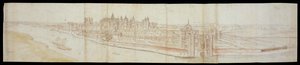 Uitzicht op Hampton Court Palace vanuit het zuiden, met de rivier op de voorgrond, 1558 door Anthonis van den Wyngaerde
