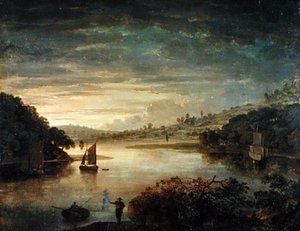 Een uitzicht op de rivier Neath in Glamorganshire door Anthony Devis