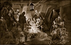De dood van Nelson, 1805, illustratie uit 