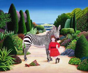 Meisje met Zebra door Anthony Southcombe