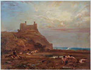 Kasteel Harlech, 1820 door Anthony Vandyke Copley Fielding