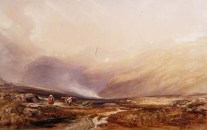 Snowdon door Anthony Vandyke Copley Fielding