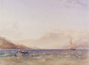 Het hoofd van Loch Fyne, met Dindarra Castle, 1850