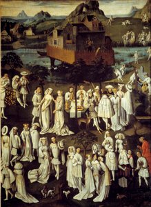 Tuin van liefde aan het hof van Filips III de Goede, Hertog van Bourgondië, in de tuinen van het kasteel van Hesdin in 1432 Feesten ter gelegenheid van het huwelijk van zijn kamerheer Andre de Toulongeon - Schilderij door Anton Van Dyck (1599-1641) door Anthony van (after) Dyck