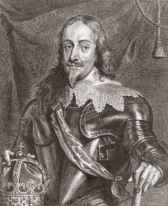Koning Charles I, koning van Engeland, Schotland en Ierland door Anthony van (after) Dyck