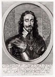 Portret van Charles I (1600-49) gegraveerd door William Faithorne (1616-91) 1658