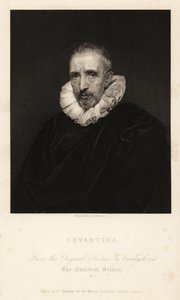 Portret van John Gaspar Gevartius of Jan Caspar Gevaerts, jurist van Antwerpen en filoloog door Anthony van (after) Dyck