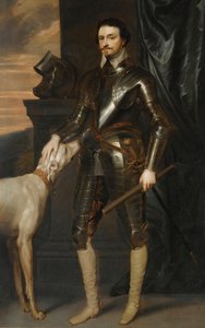 Portret van Thomas Wentworth door Anthony van (studio of) Dyck