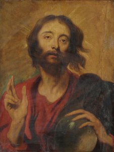 Christus als Verlosser van de Wereld door Anthony van Dyck (after)