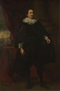 Portret van een mannelijk lid van de familie Van der Borcht door Anthony van Dyck (follower of)