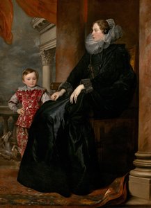Een Genuese edelvrouw en haar zoon door Anthony van Dyck
