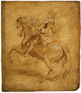 Een man te paard, ca. 1630 door Anthony van Dyck