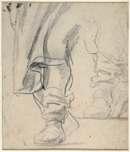 De laarzen en mantel van een man door Anthony van Dyck