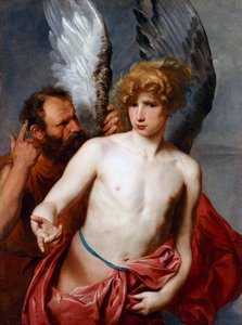 Daedalus en Icarus door Anthony van Dyck