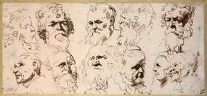 Elf Hoofdstudies door Anthony van Dyck