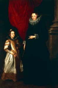 Geronima Brignole Sale met haar dochter door Anthony van Dyck