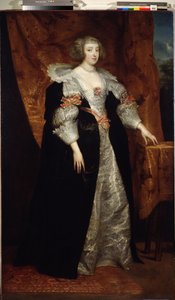 Portret van een vrouw van de Nederlandse adel door Anthony van Dyck