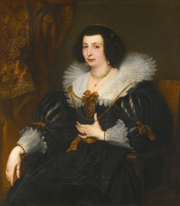 Portret van Anna Maria de Çamudio (-1663), vrouw van Ferdinand de Boisschot door Anthony van Dyck